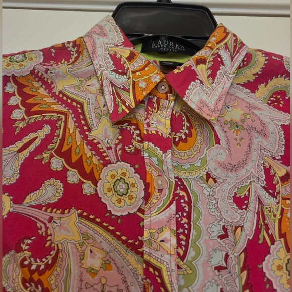Ralph Lauren Pink Button Down Shirt with Dress Shirt Collar - Picture 3 of 6